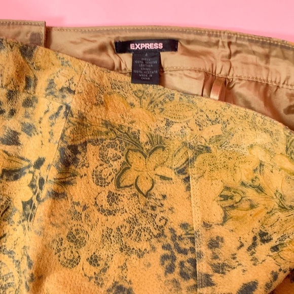 Leather Printed Skirt - Picture 2 of 4